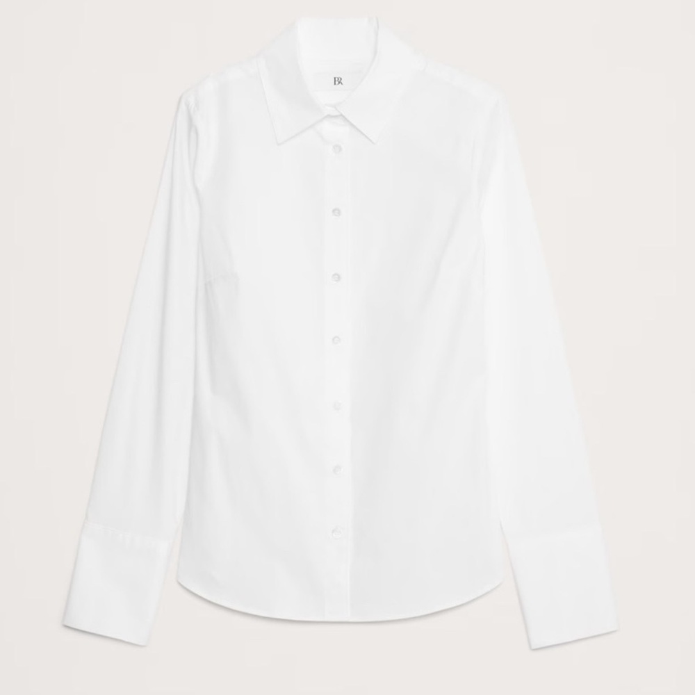 Banana Republic White Riley II Tailored Shirt - Size 10